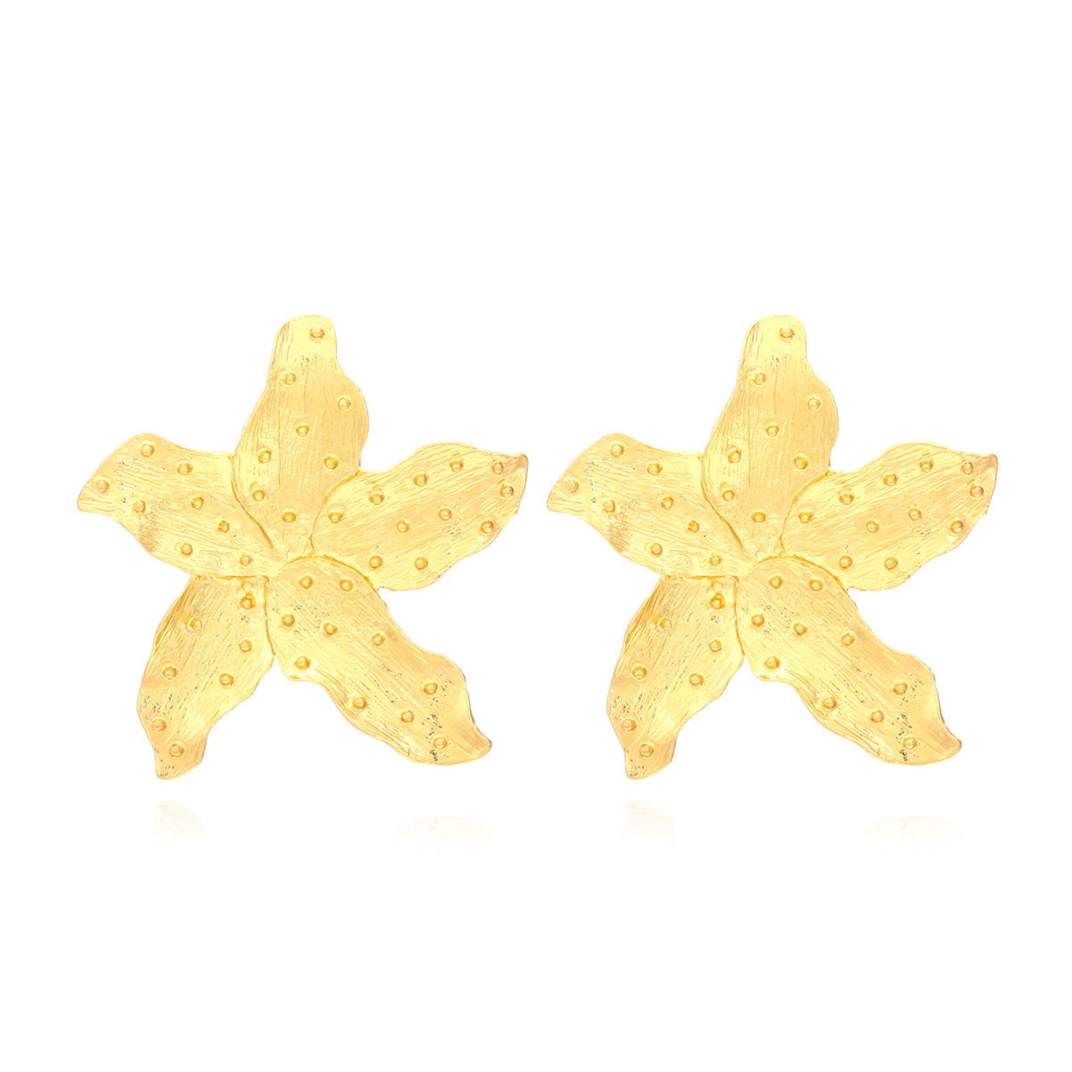 Exaggerated floral design blooming earrings jlt13267