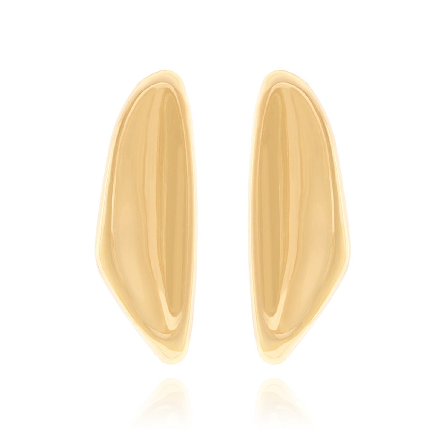 Raw Glossy textured European lite luxury streamlined metal earrings for women jlt13282