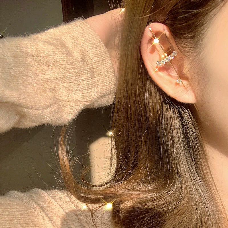 Just Lil Things Single Crystal Cluster Drop Earring – One Ear Statement jlt13329