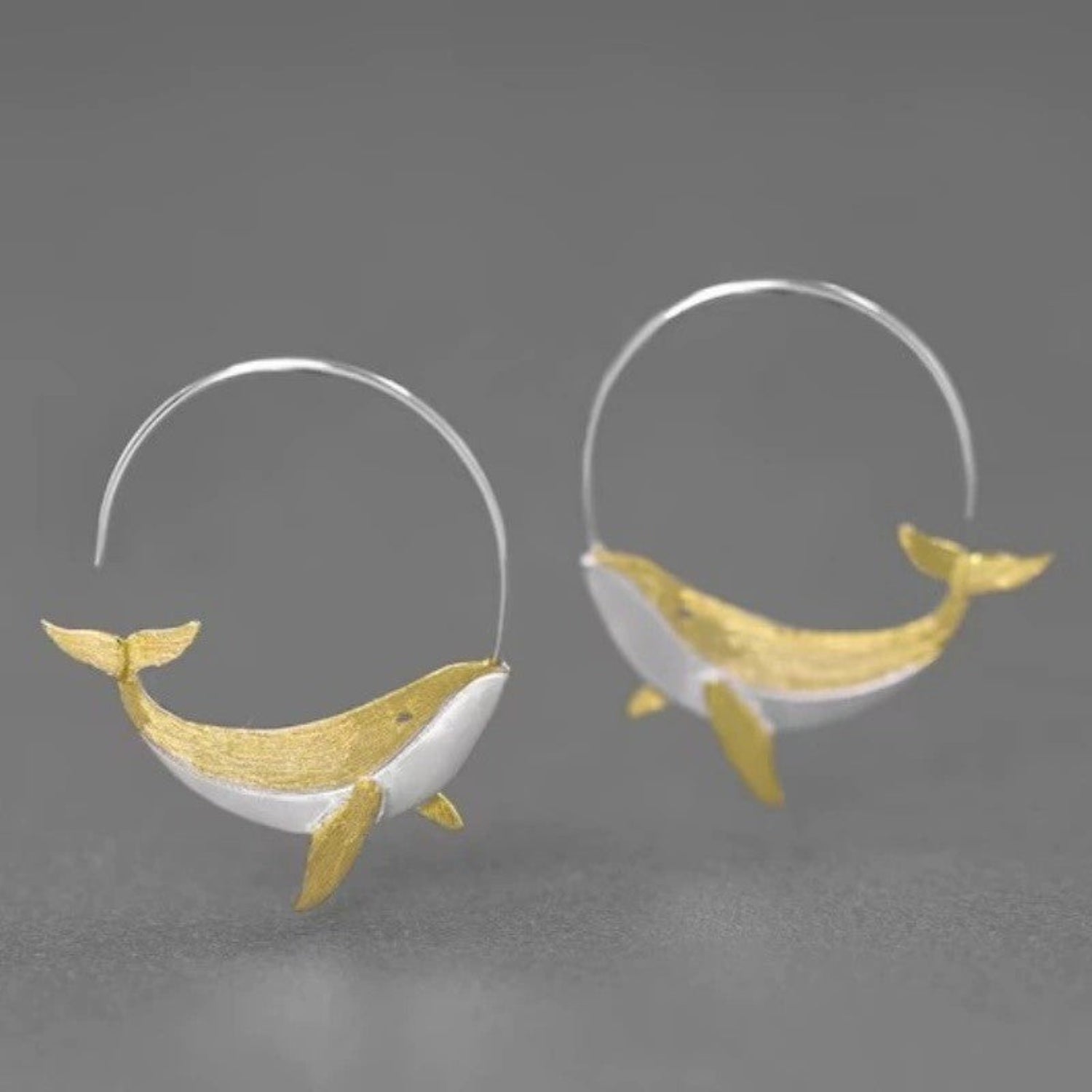 Just Lil Things Golden Koi Fish Loop Earrings jlt13367
