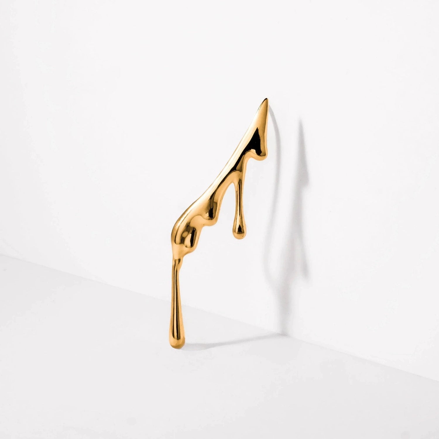 Just Lil Things Golden Fluid Abstract Earrings jlt13370