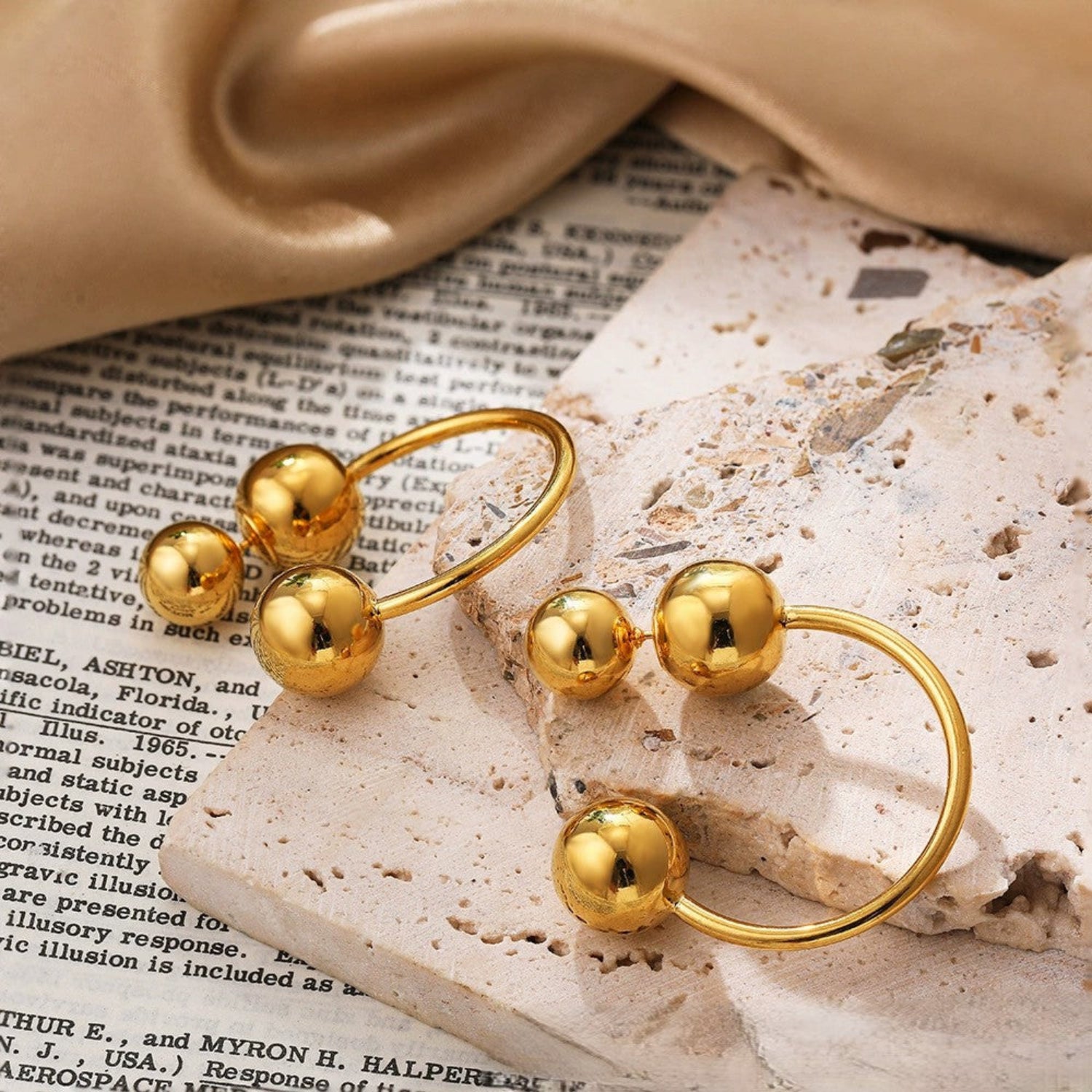 Just Lil Things Orbit Gold Open Hoop Earrings jlt13407