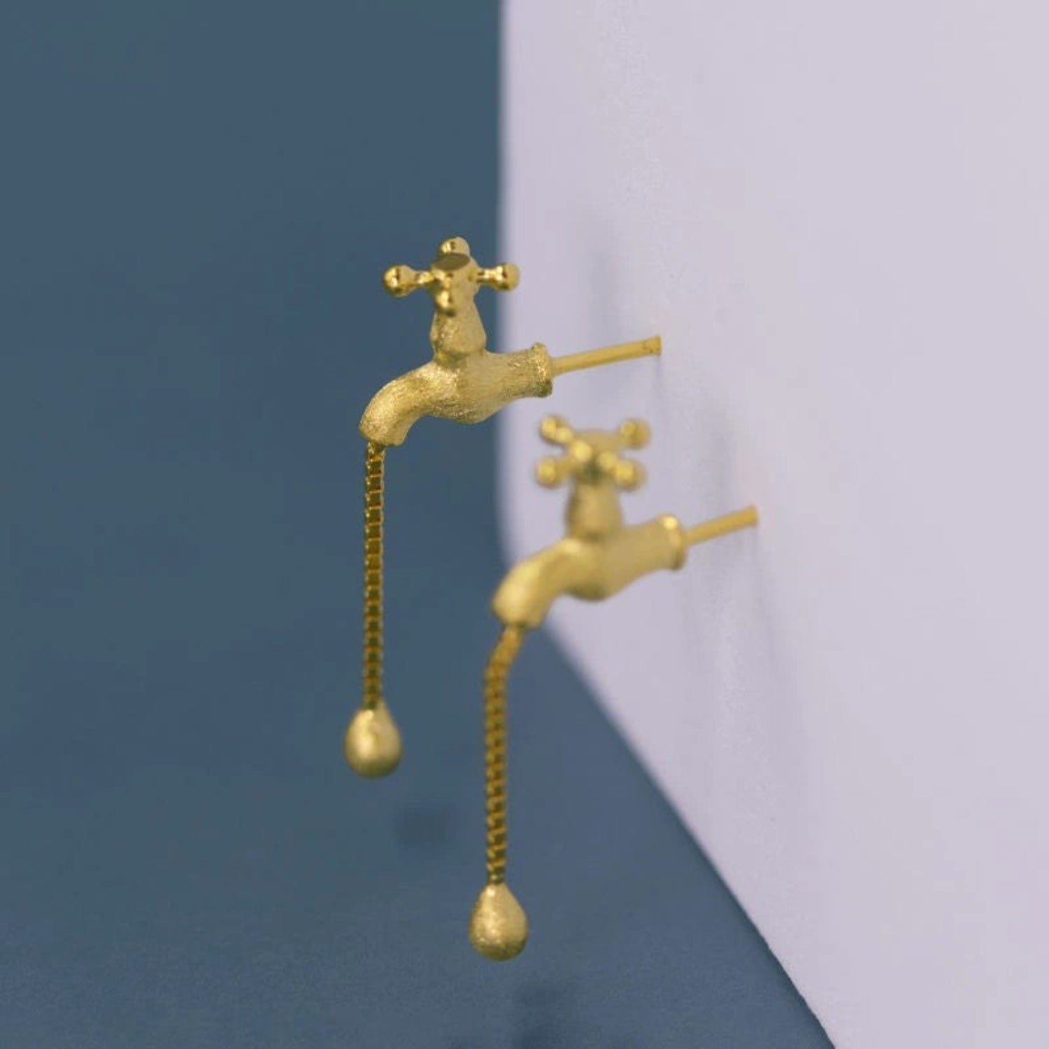 Just Lil Things Golden Drip Tap Earrings jlt13419