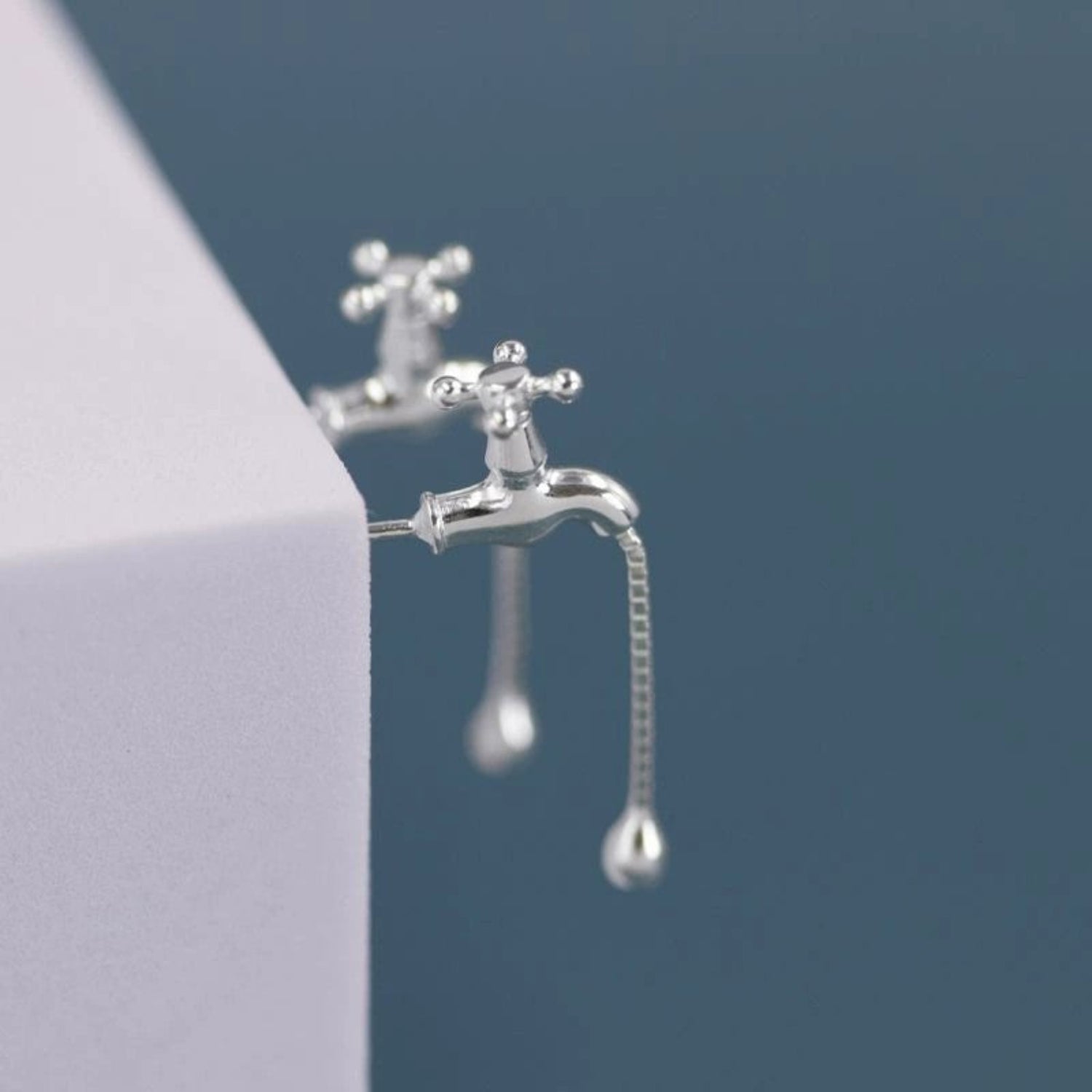 Just Lil Things Silver Drip Tap Earrings jlt13420