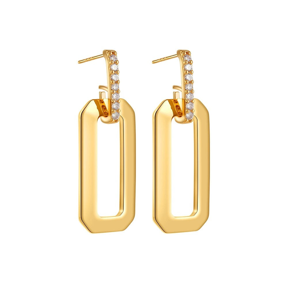 Just Lil Things Golden Luxe Geometric Drop Earrings jlt13421