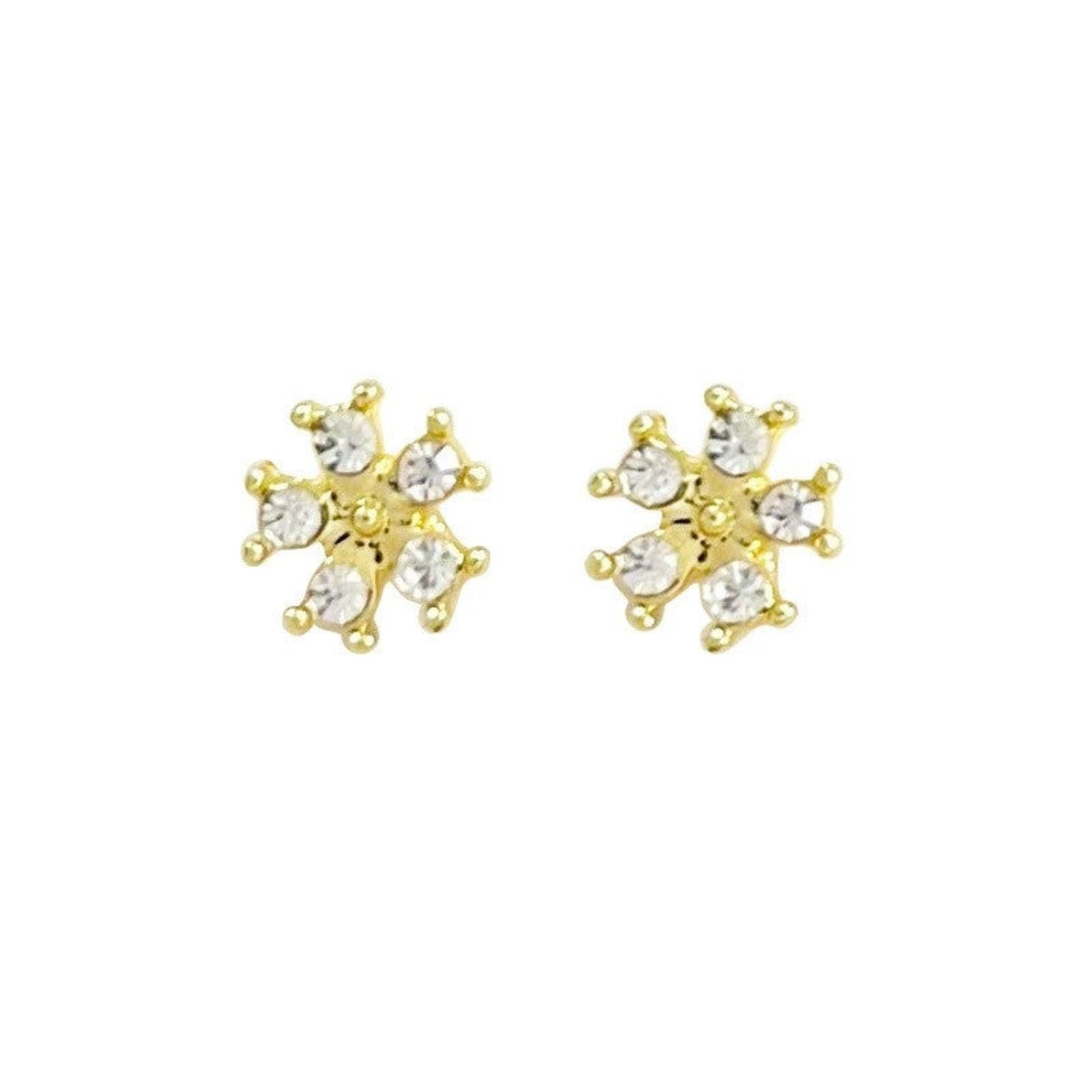 Just Lil Things Sparkling Floral Crystal Stud Earrings jlt13433
