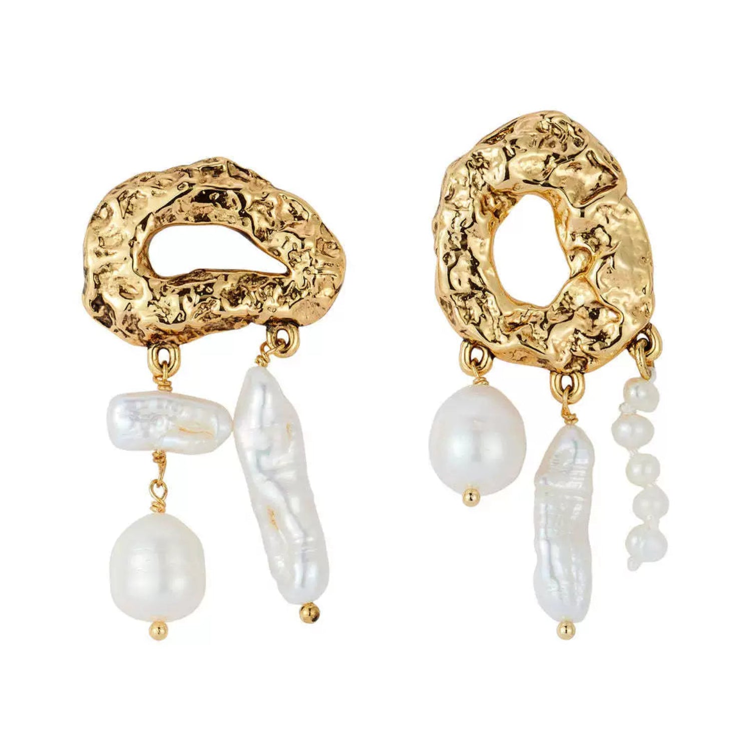 Textured Abstract Baroque Pearl Drops JLT13495