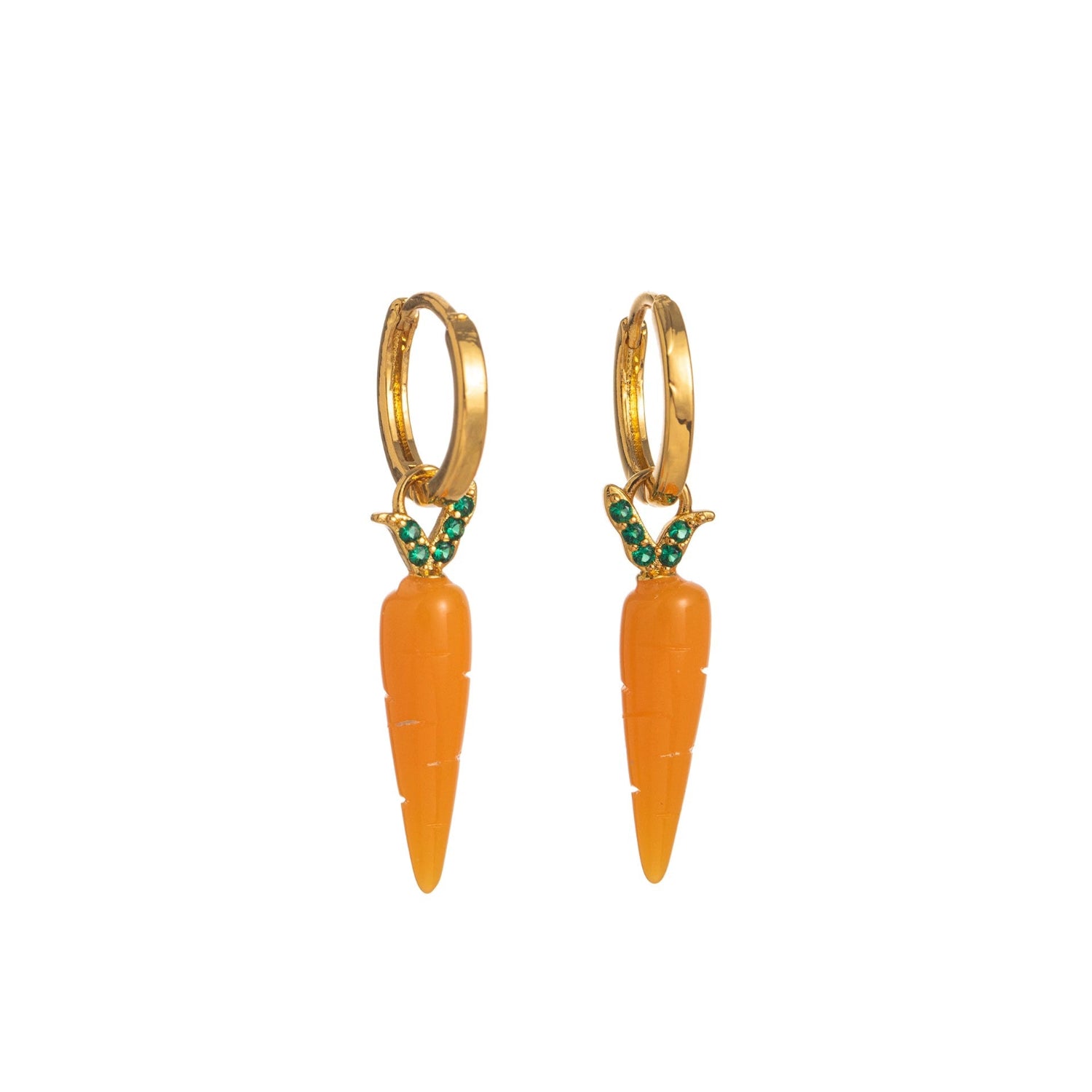 Crystal Carrot Dangle Hoops Earrings jlt13501
