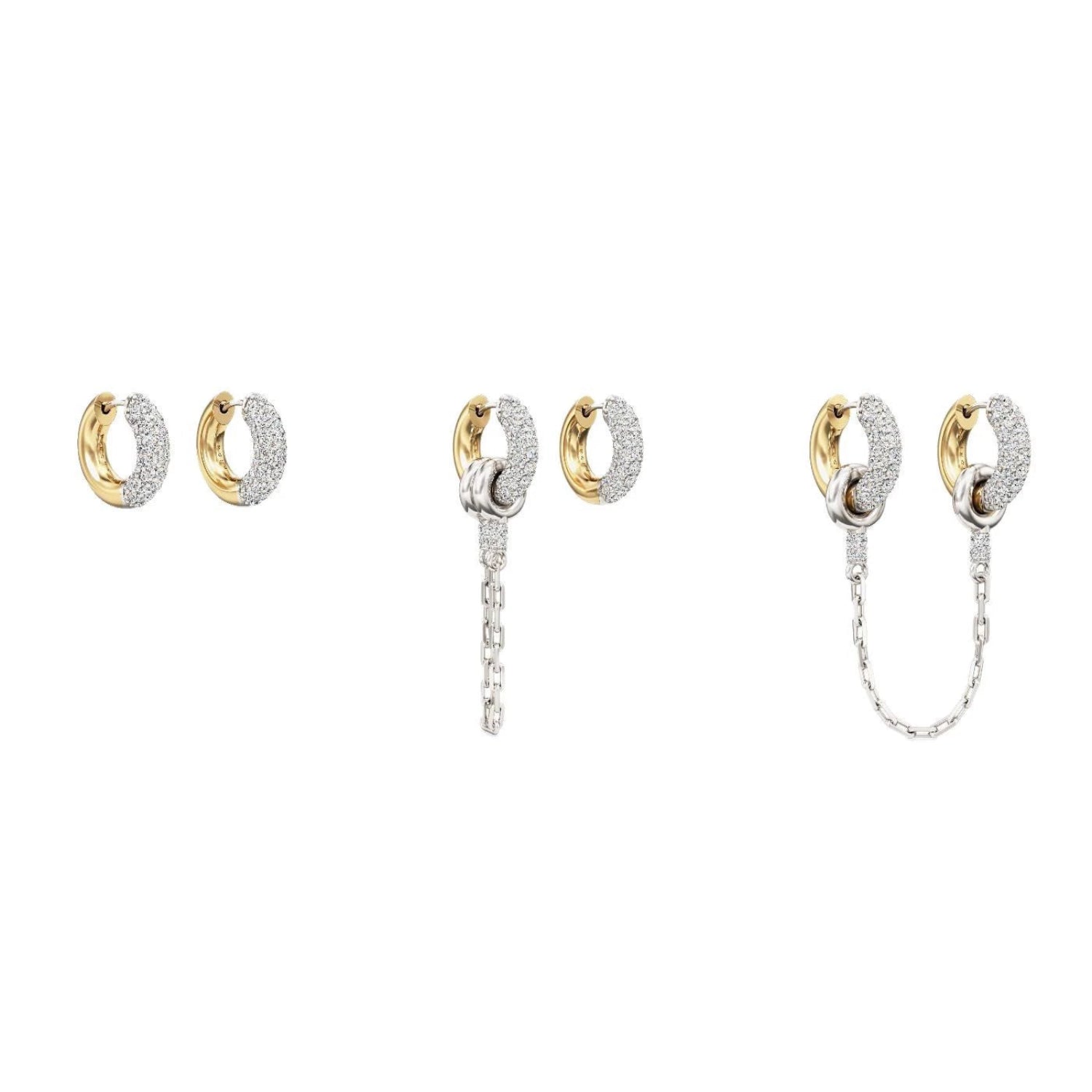 Two-Way Wear White Earrings jlt13514