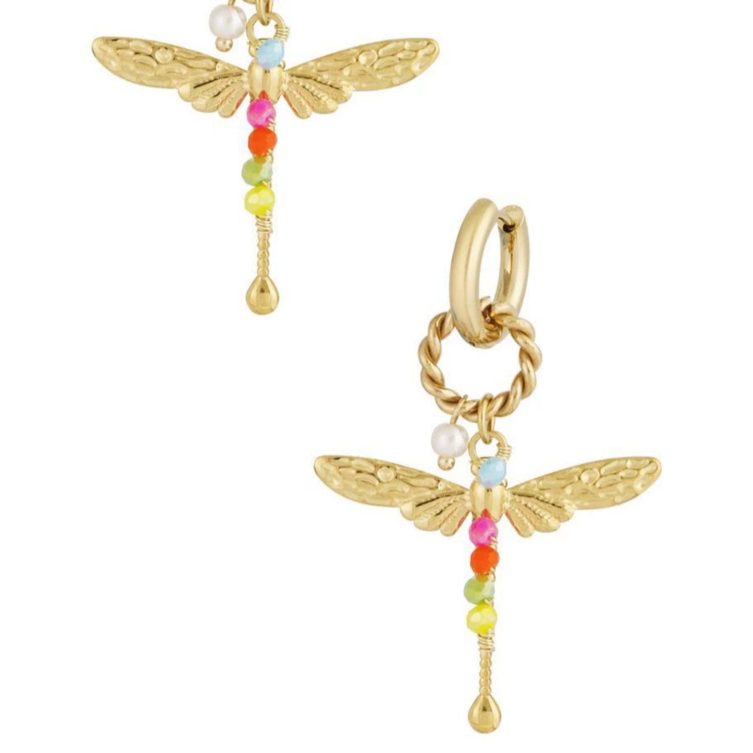 Golden Drogenfly Hoop Earring jlt13521
