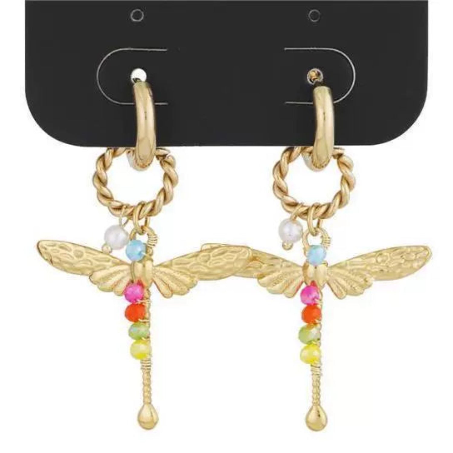 Golden Drogenfly Hoop Earring jlt13521