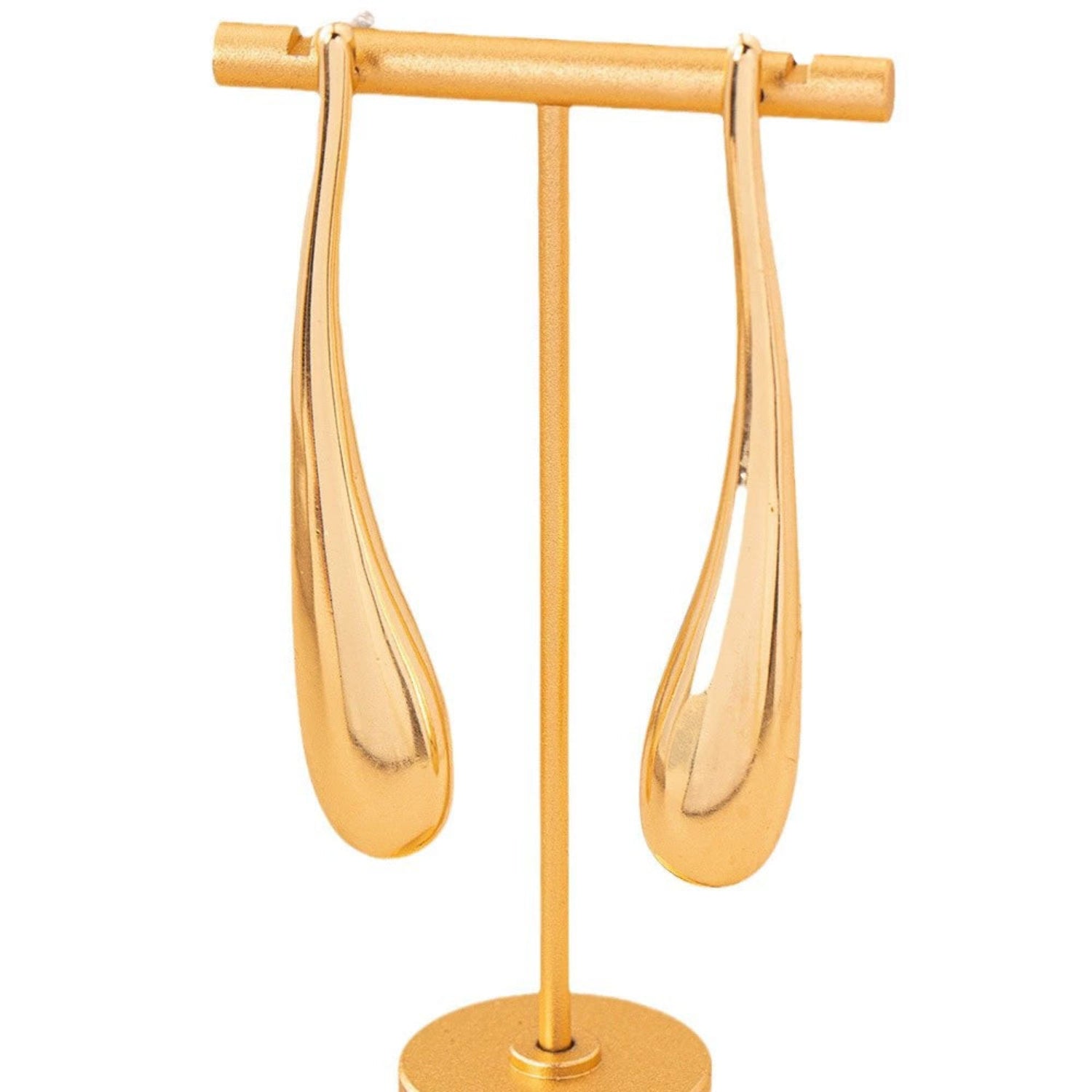 Gold Teardrop Stud Earrings JLT13623