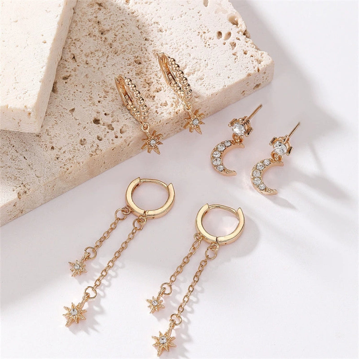 Gold Celestial Multi-Earring Set JLT13635