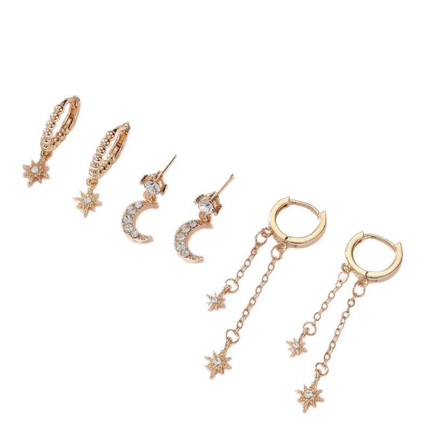 Gold Celestial Multi-Earring Set JLT13635