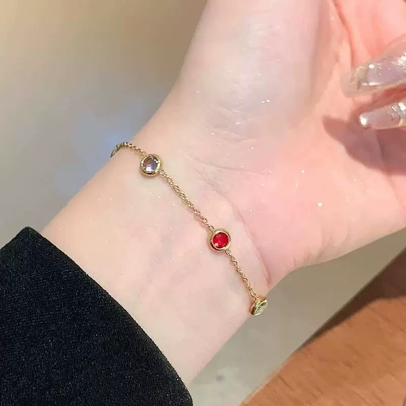 Just Lil Things Artificial Rainbow Charm Bracelets jltb0228