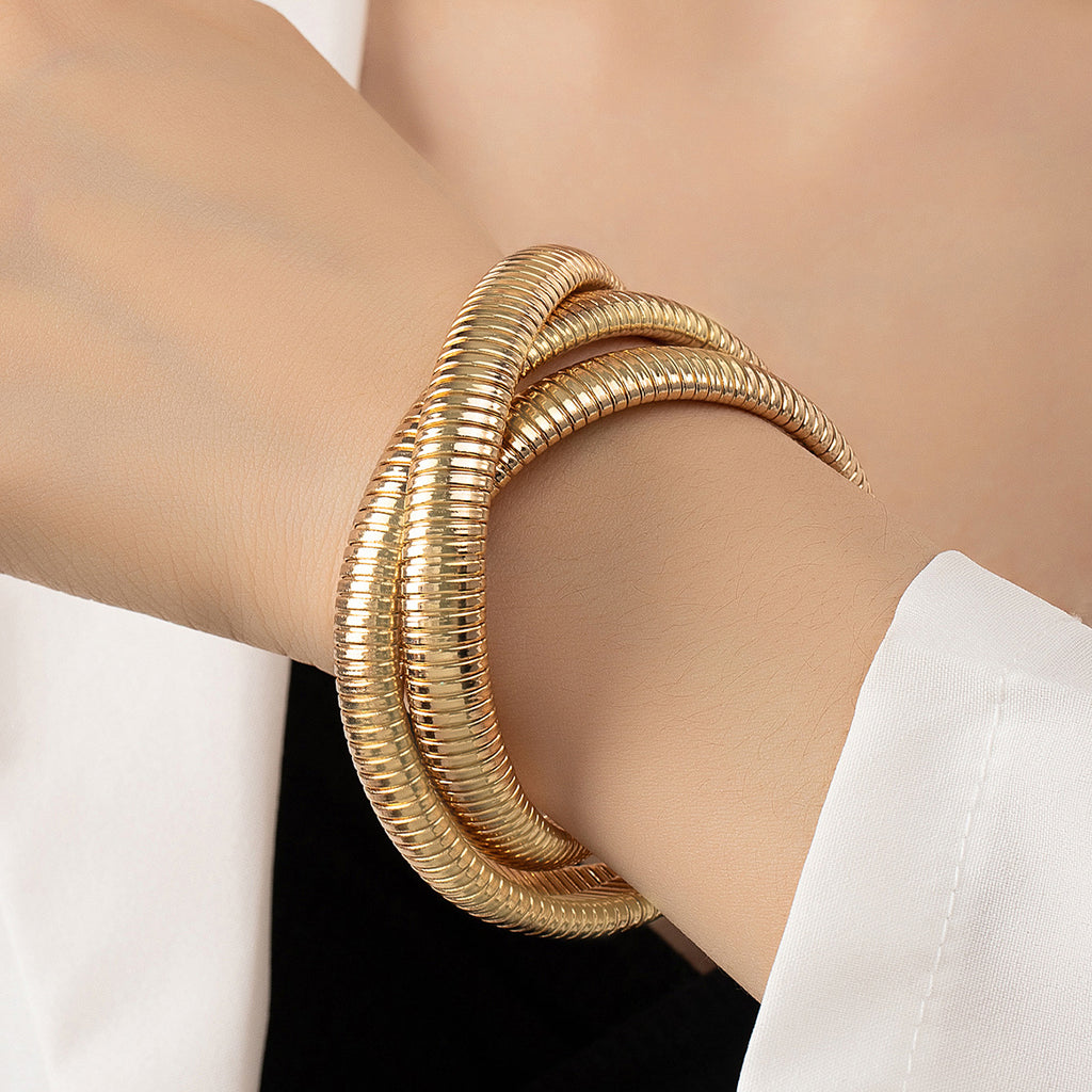 Just Lil Things Artificial Golden Coil Wrap – Flexible Stack Design Br