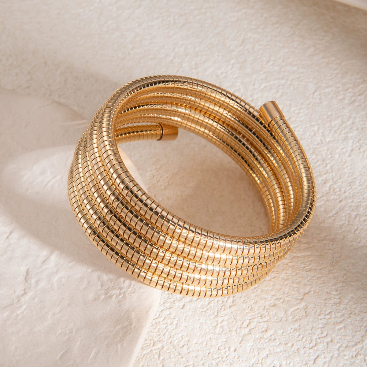 just lil things Artificial Silver Coiled Bracelets