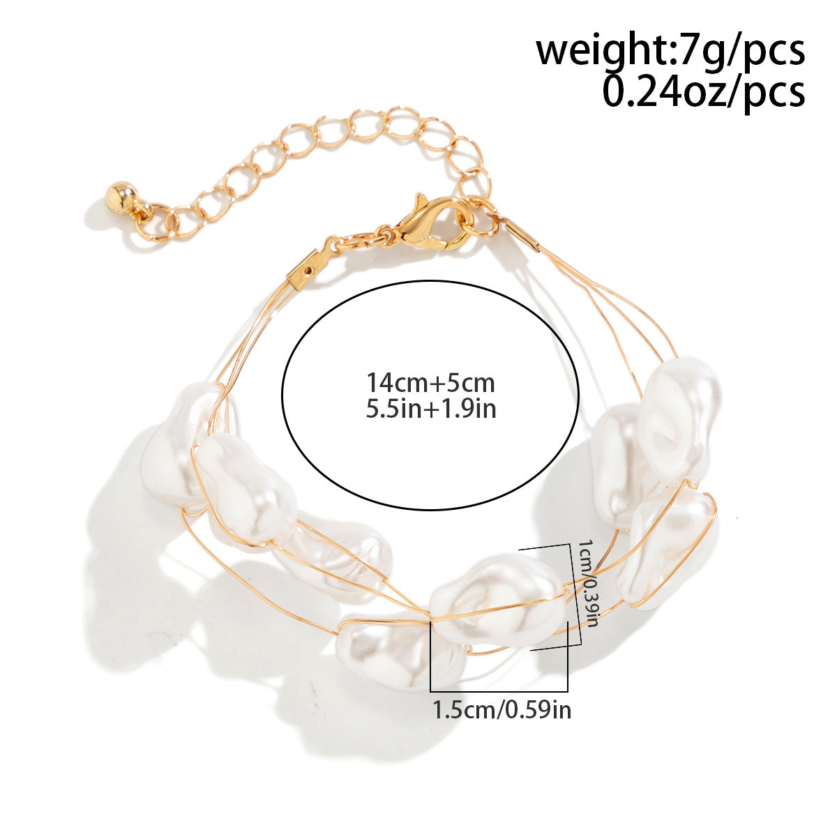 Just lil things Baroque Pearl Wire Wrap Bracelets – Elegant Minimalist Jewelry JLTB0435