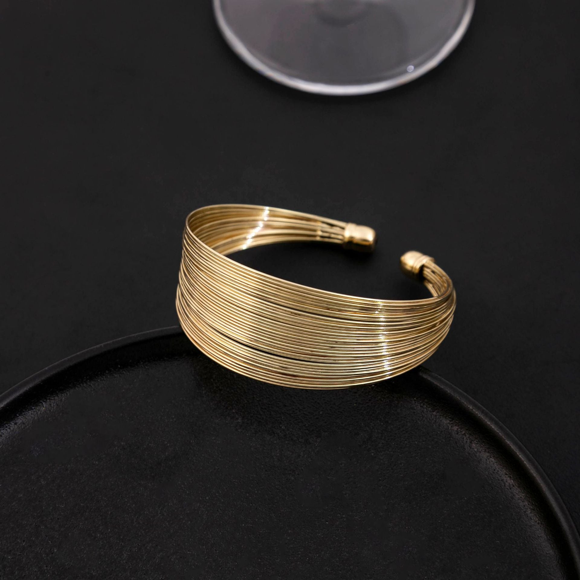 JustLilThings Artificial Gold Multi-Strand Cuff Bracelet – Bracelet jltb0499