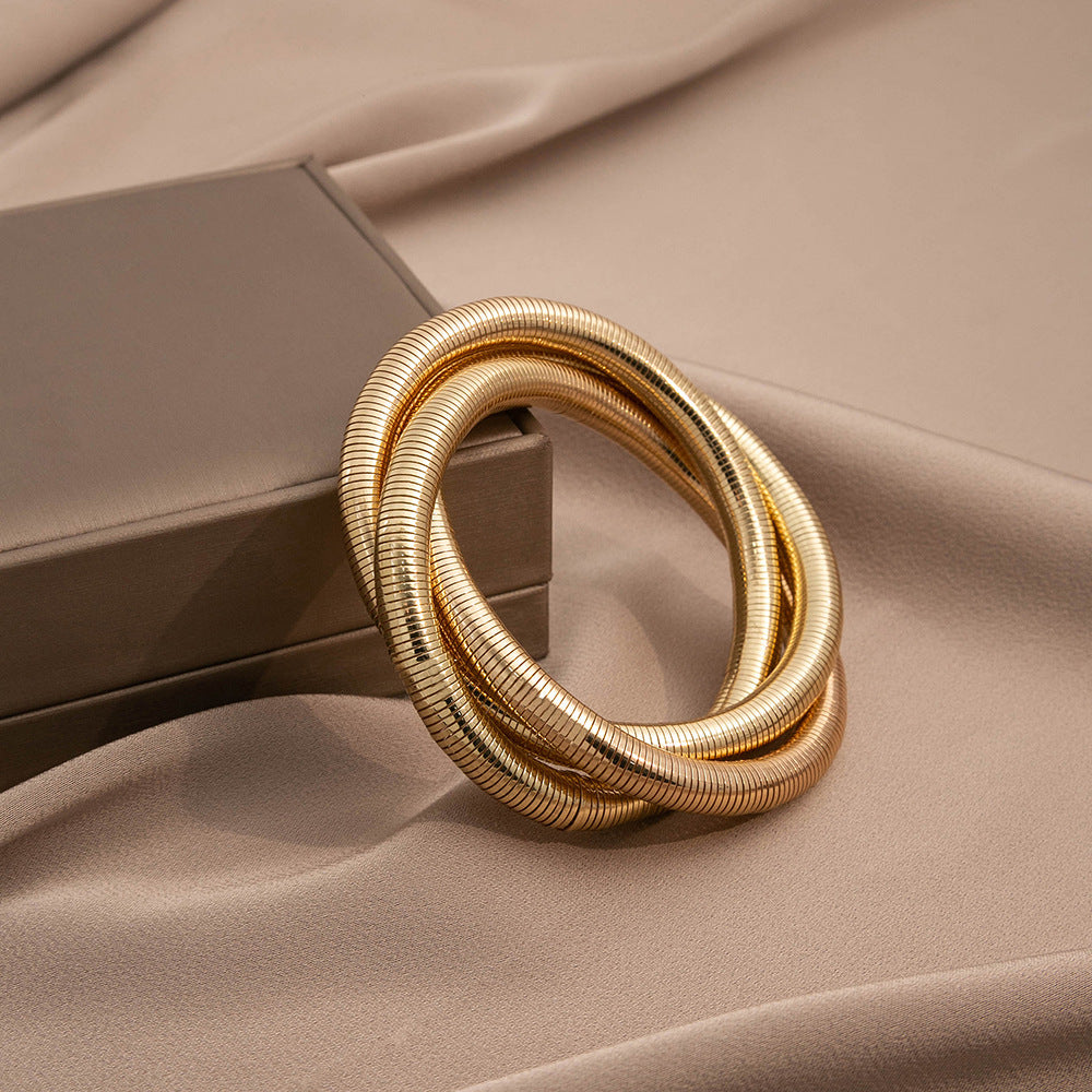 Double Twisted Rope Gold Bracelate jltb0536