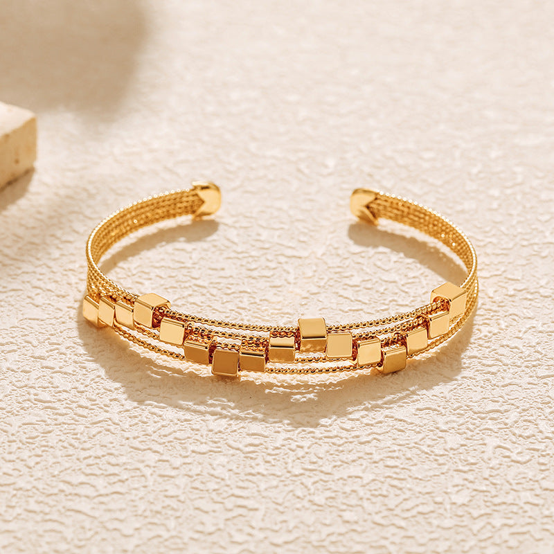 Modern Mesh Square Accent Bracelet JLTB0569