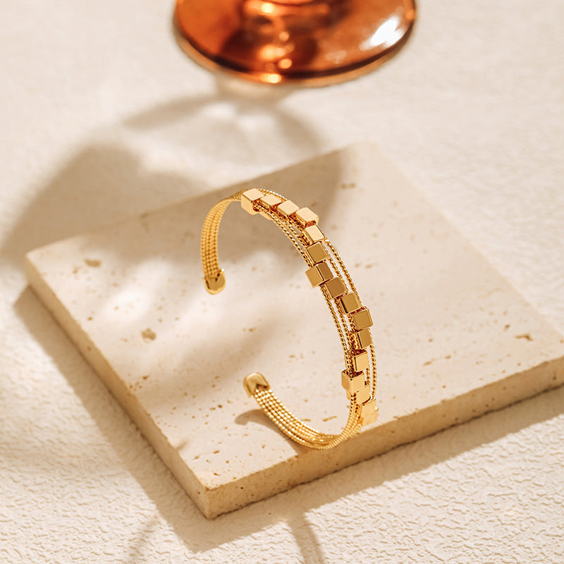 Modern Mesh Square Accent Bracelet JLTB0569