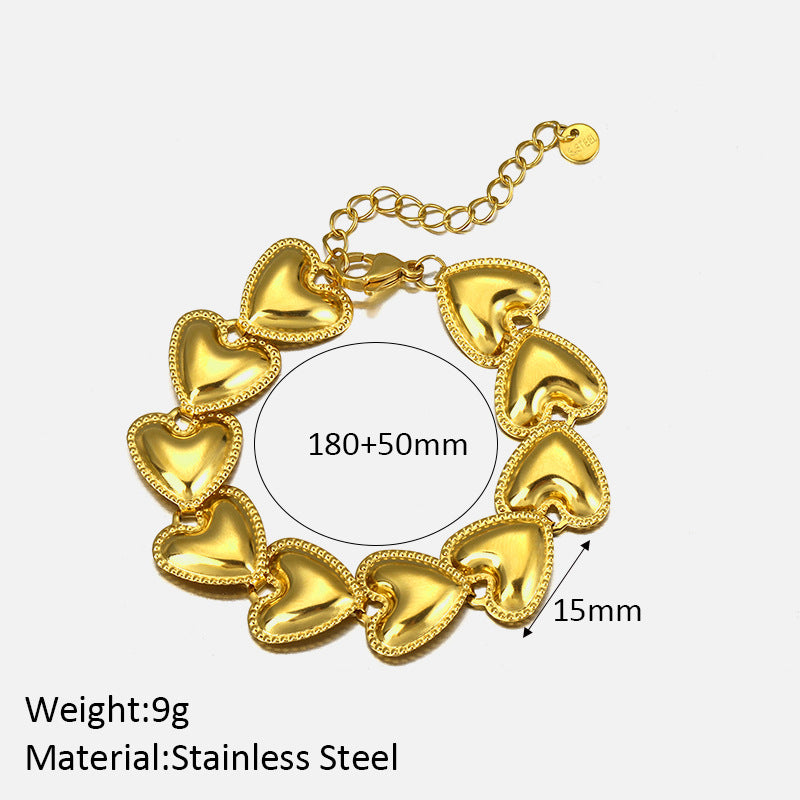Adjustable Stylish Heart Link Shaped Bracelet JLTB0570