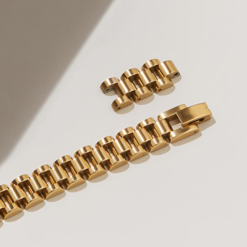 Golden Strap Link Watch Band Bracelet JLTB0593