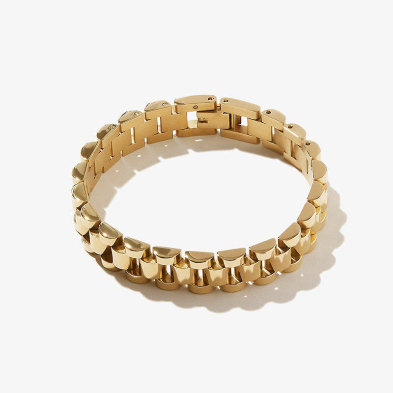 Golden Strap Link Watch Band Bracelet JLTB0593