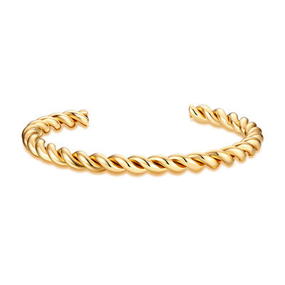 Double Twisted Rope Styled Gold Bracelet JLTB0606