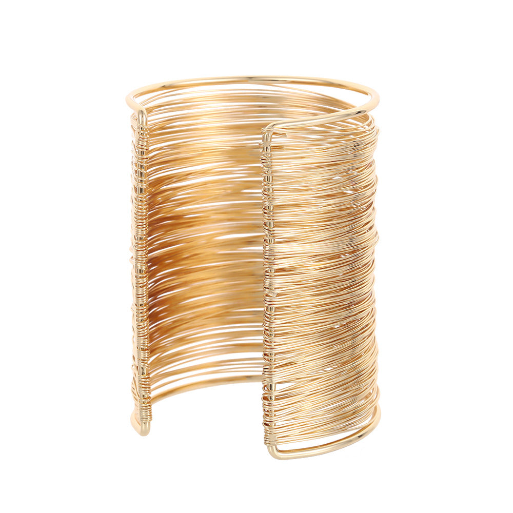 Thin Wire Styled Cuff Rose-Gold Abstract Bracelet JLTB0615
