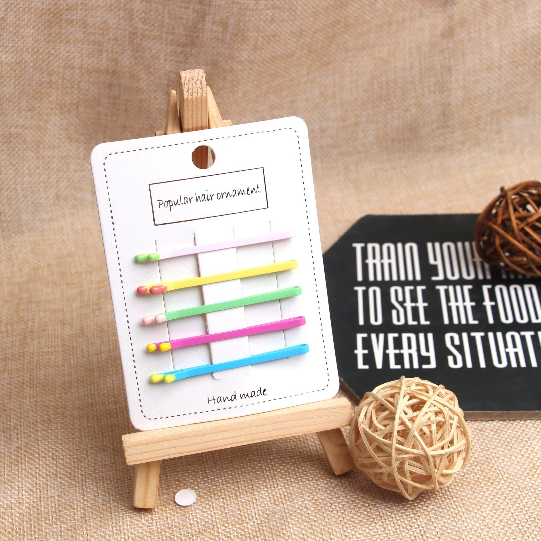 Just Lil Things Pastel Pop Color Hairpins – Beaded Tip Handmade Bobby Pins Set jltc0088