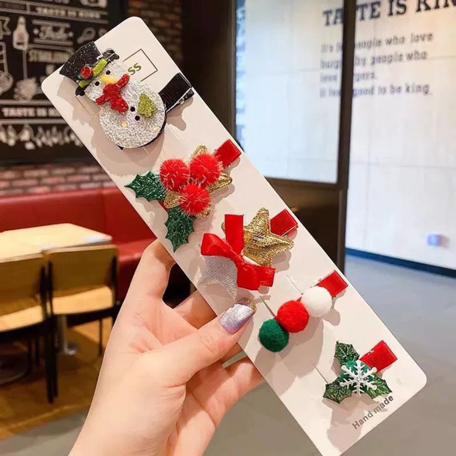 Just Lil Things Snowman Sparkle Hair Clip Set (Pack of 5) jltc0131