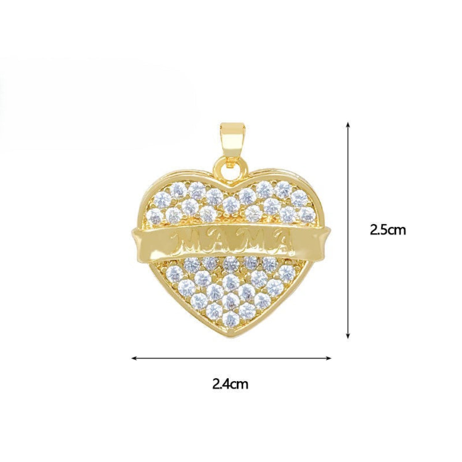 Gold Mama Heart Charm JLTCH0053