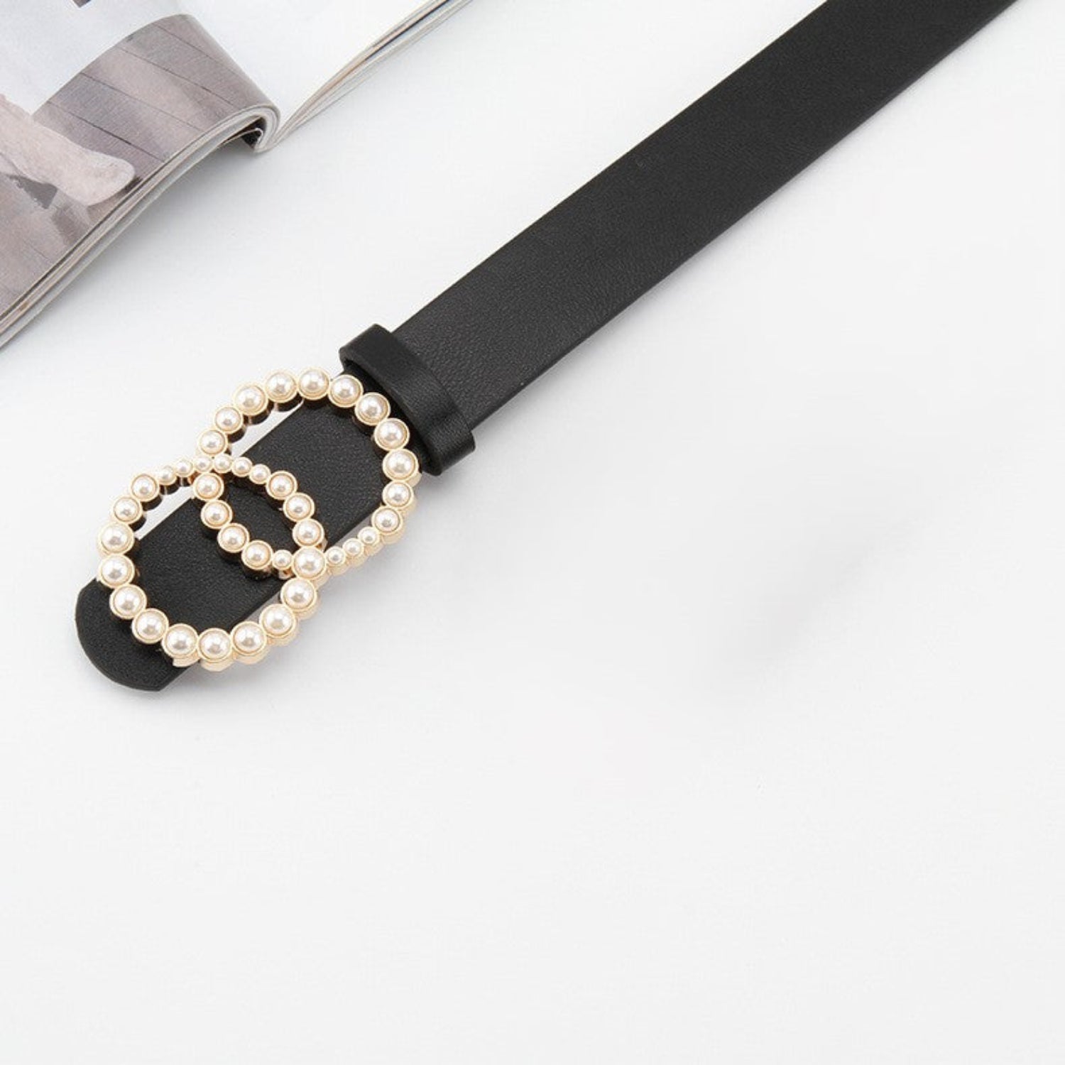 Double-circle-pearl-snap-buckle-belt-jlthb0058