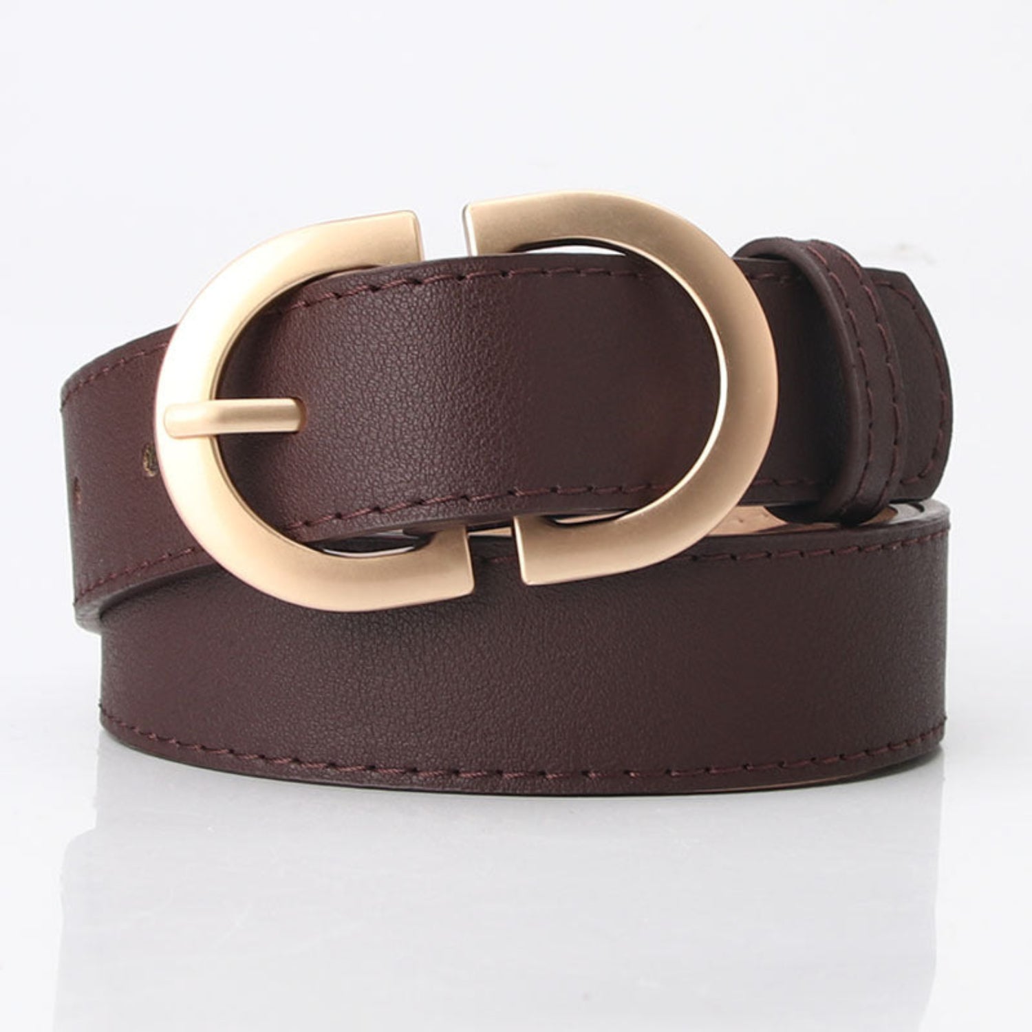 Double-D Buckle Leather Belt JLTHB0081