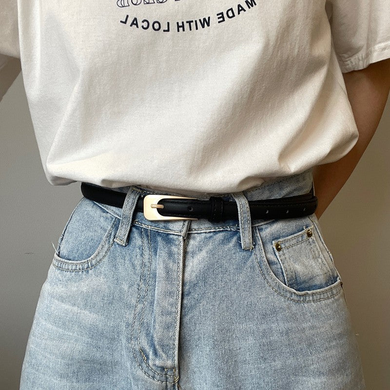 Retro small belt for female students, simple and versatile