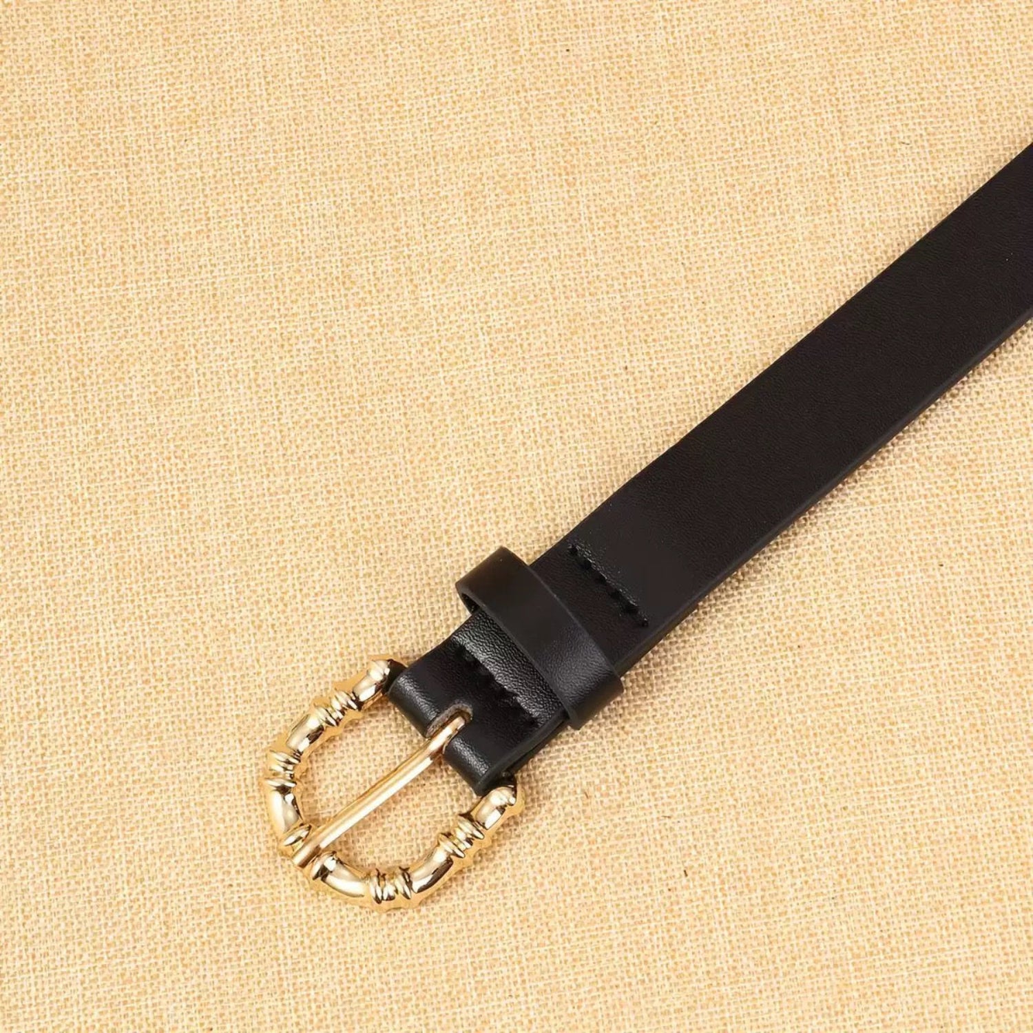 Black Belt with Gold Embellished Buckle JLTHB0235