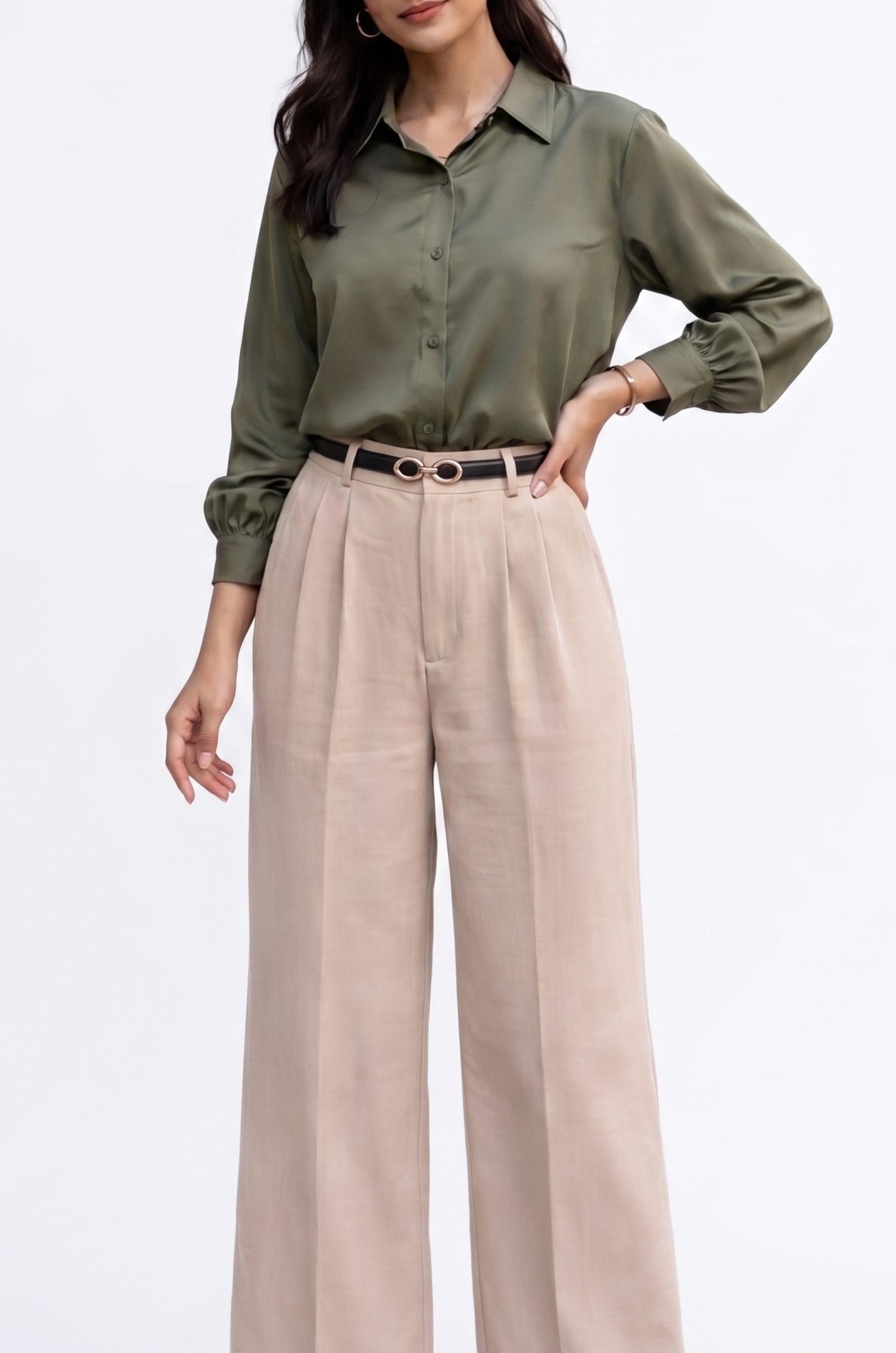 Gold Infinity Buckle Black Belt JLTHB0305