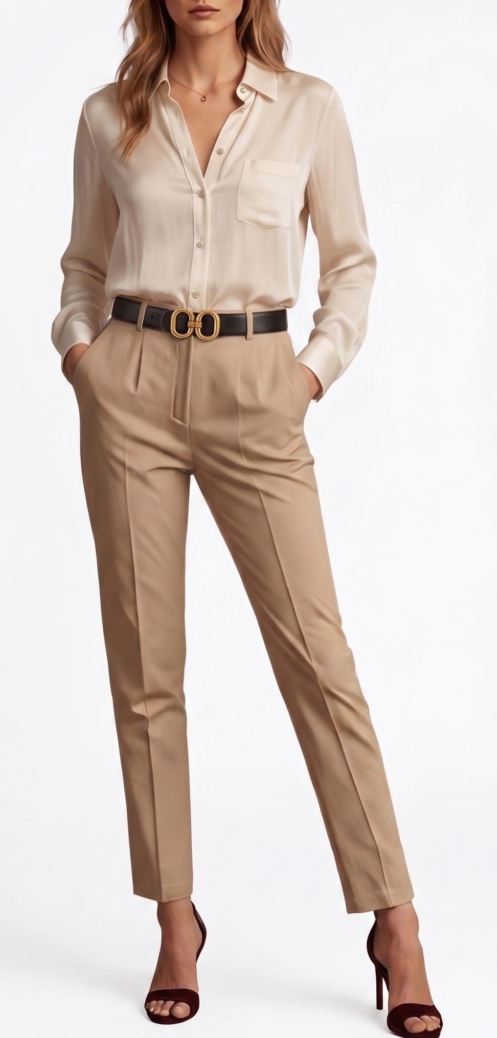 Gold Interlocking Oval Black Belt JLTHB0341