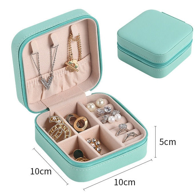 Travel Jewelry Organizer Case - Compact Storage Box for Rings, Earrings, and Necklaces