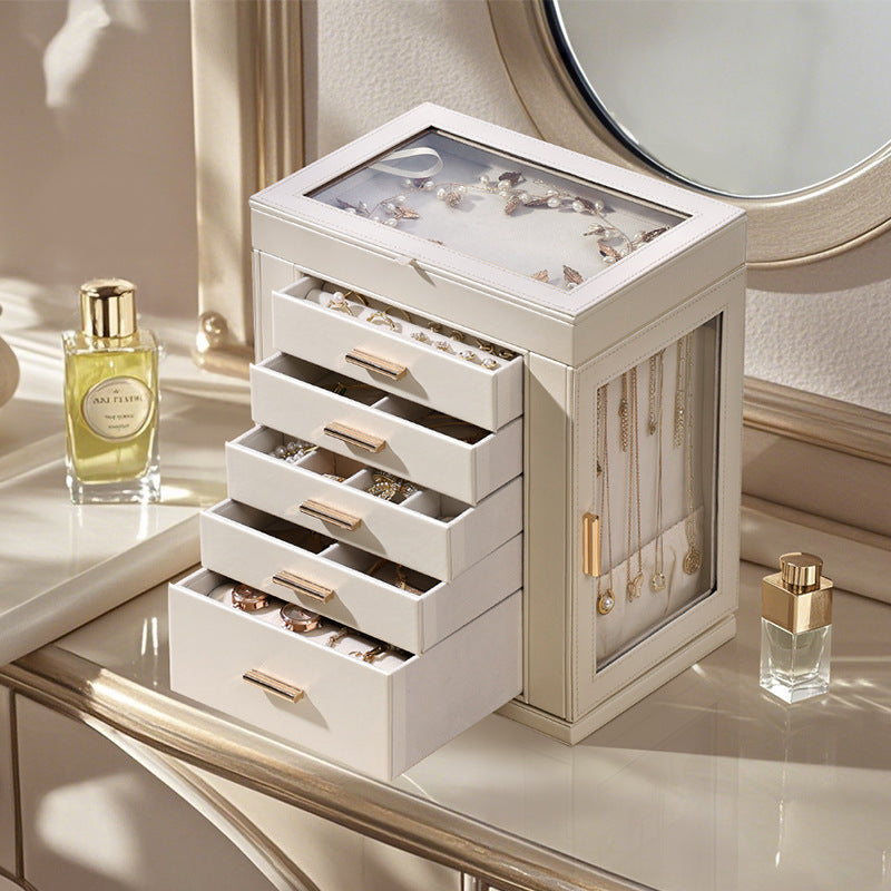 style large capacity jewelry box multi-layer necklace earrings earrings rings watch jewelry storage