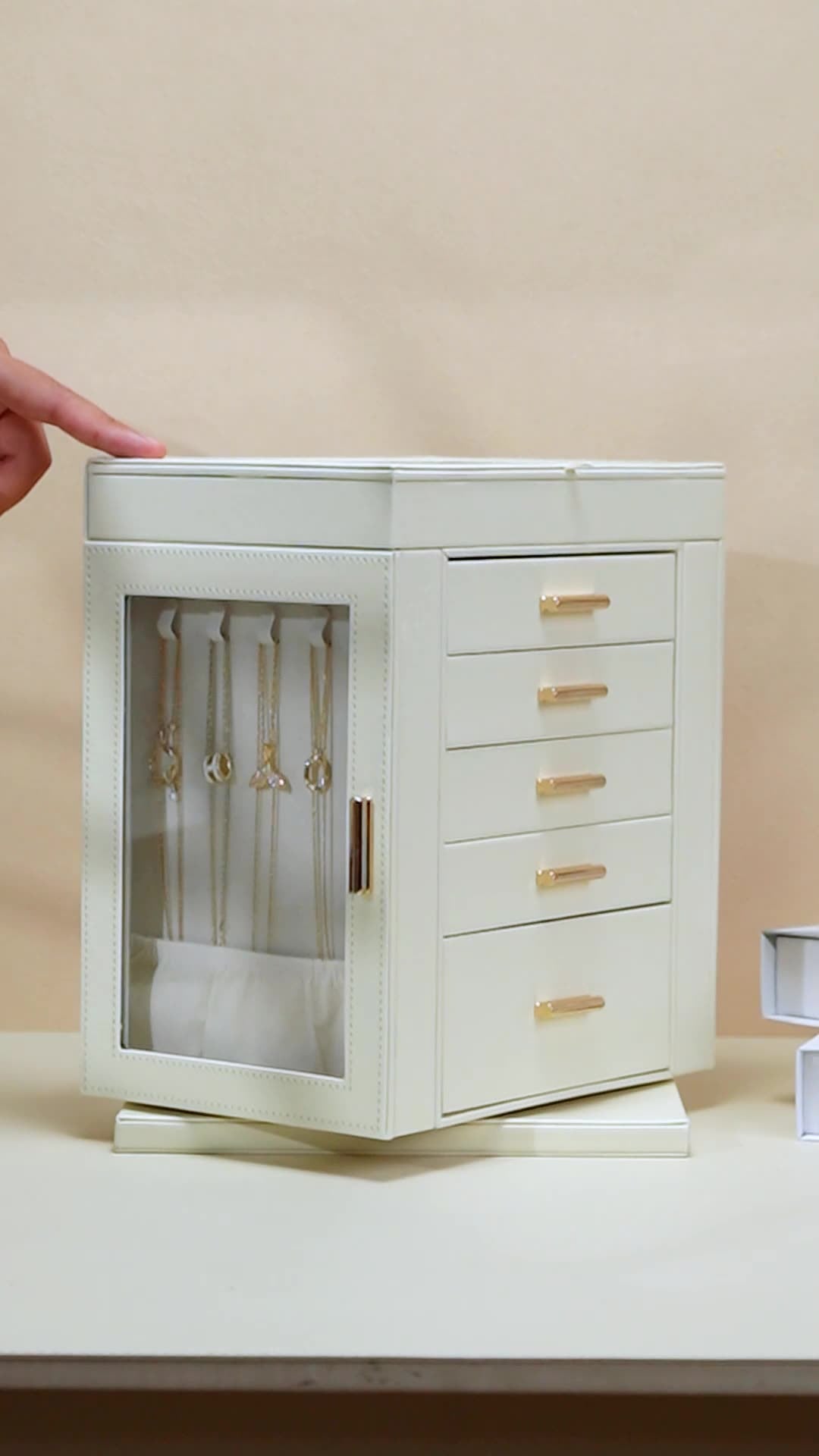 style large capacity jewelry box multi-layer necklace earrings earrings rings watch jewelry storage