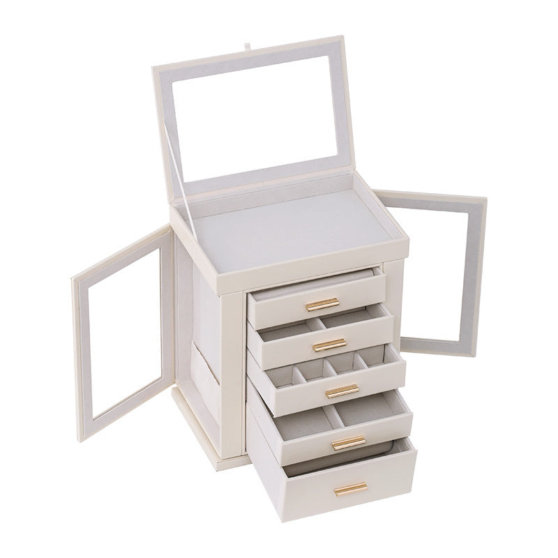 style large capacity jewelry box multi-layer necklace earrings earrings rings watch jewelry storage