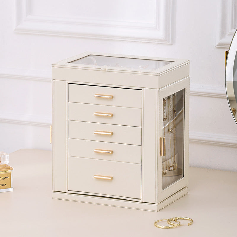 style large capacity jewelry box multi-layer necklace earrings earrings rings watch jewelry storage