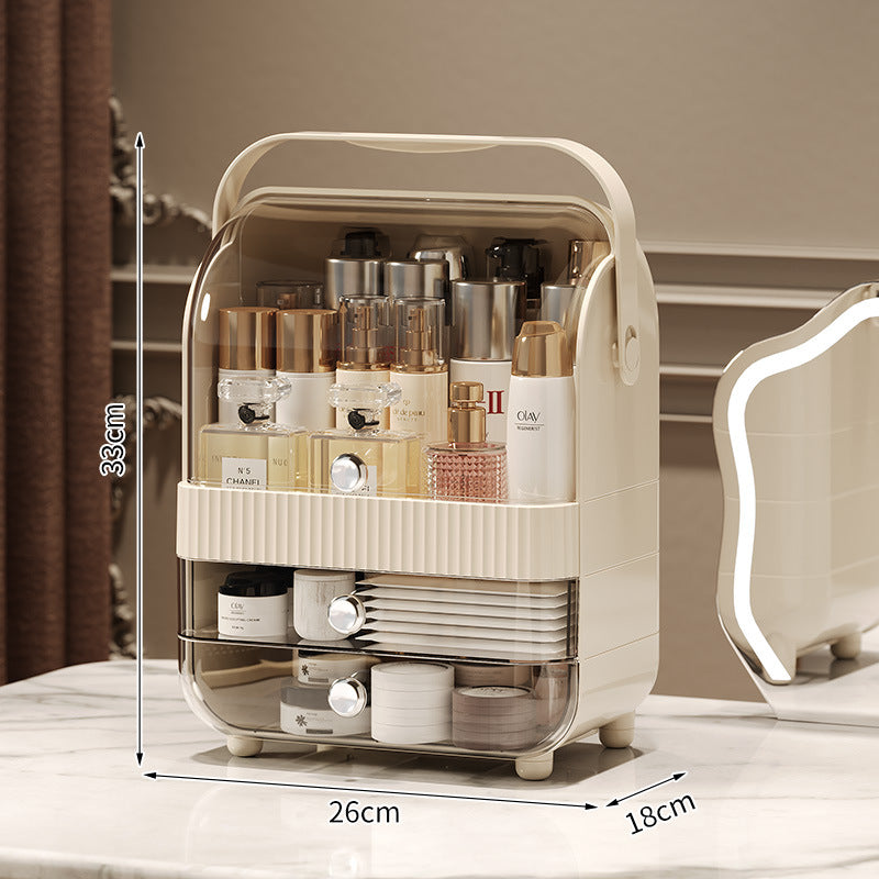 Dressing table cosmetics storage box large capacity skin care products rack perfume lipstick mask box
