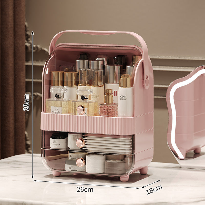 Dressing table cosmetics storage box large capacity skin care products rack perfume lipstick mask box