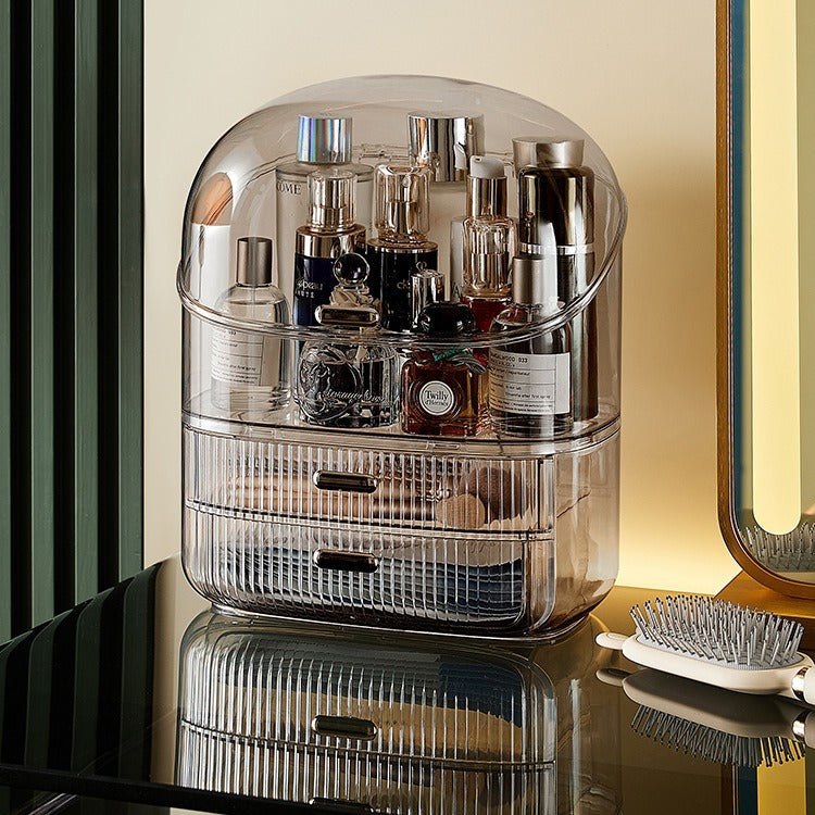 Transparent cosmetics storage box home, bedroom, dressing table jewelry storage box, skin care products storage rack