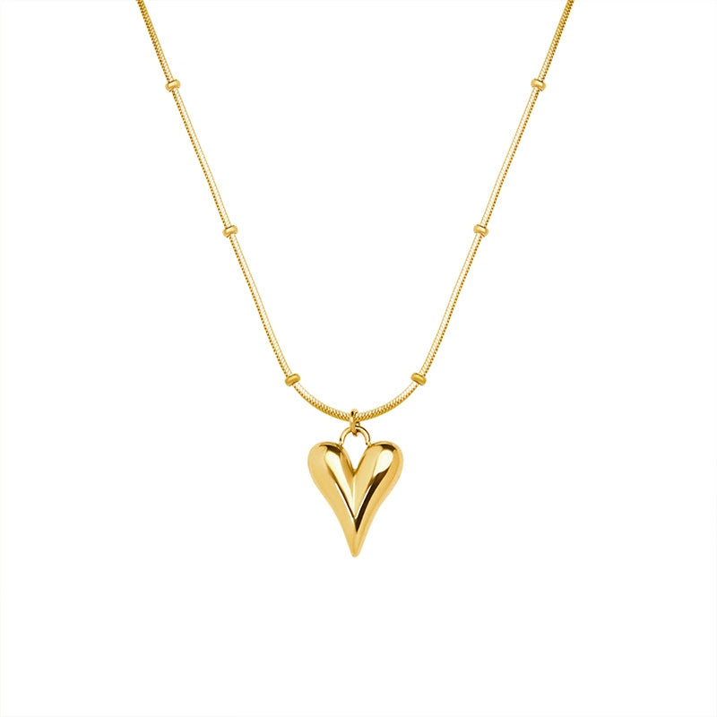 Anti-tarnish Heart Pendant Necklace – Elegant Minimalist Design jltn0549