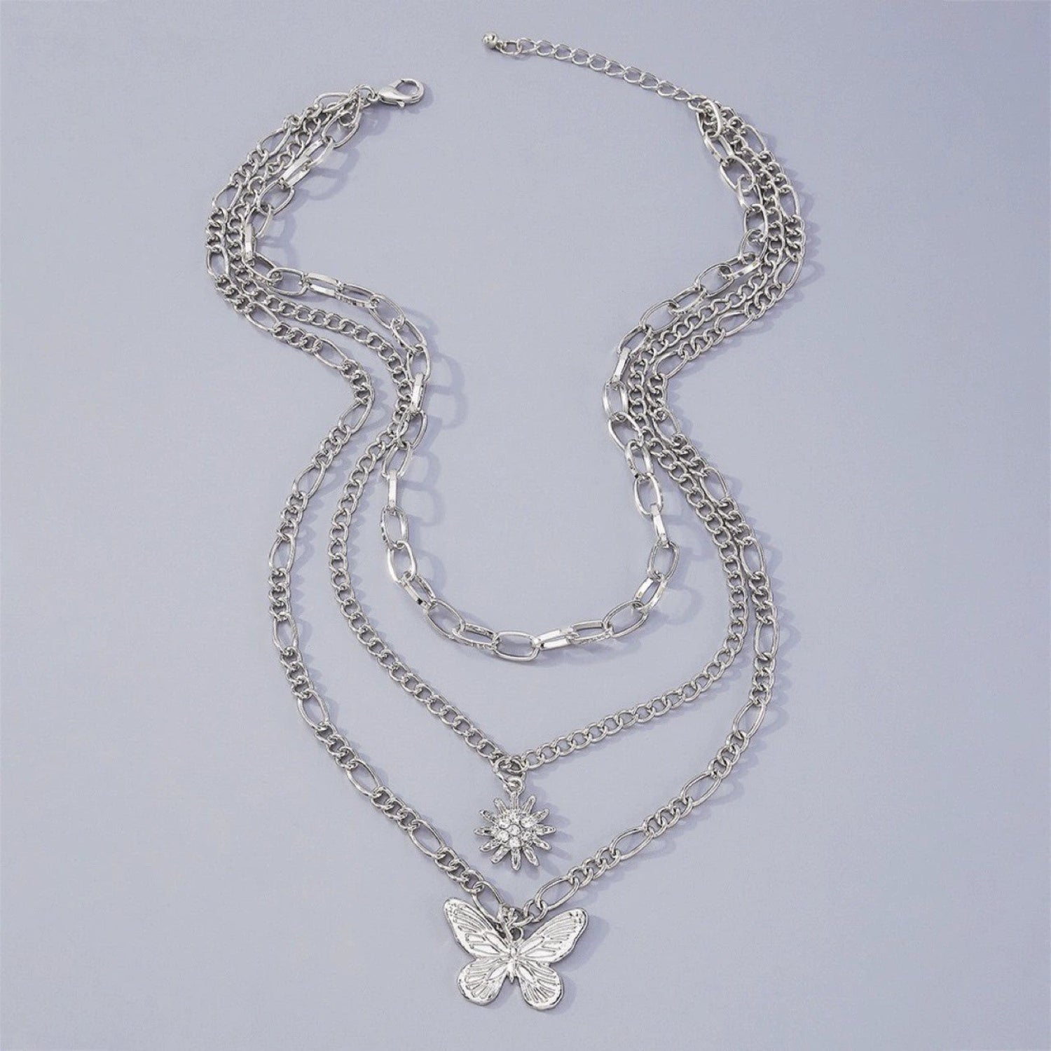 Triple Layer Butterfly Necklace JLTN0579